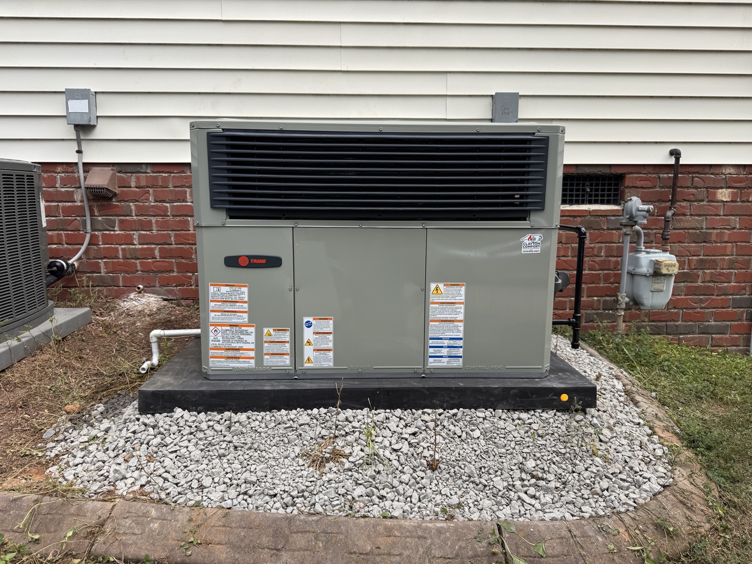New packaged system installed by Clayton Comfort